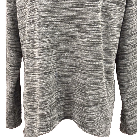 LISA BAYNE V NECK LONG SLEEVE WINTER TUNIC TOP XL SPACE DYE GREY WHITE STRETCH - Picture 3 of 6